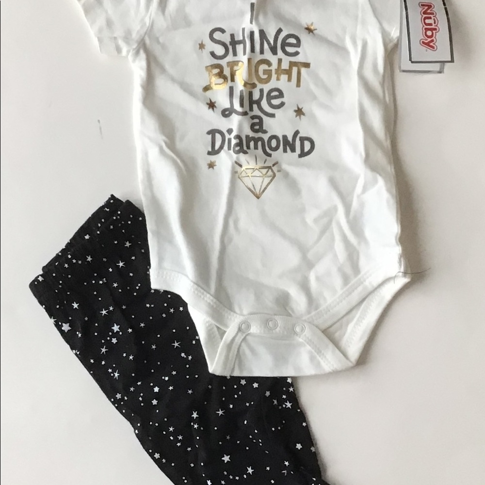 Nuby short sleeves top and legging set